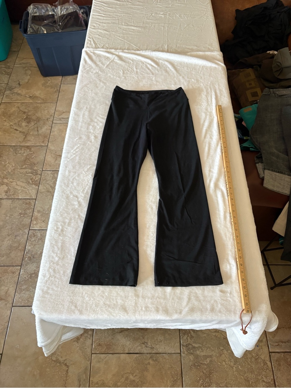 Marika Black Wide-Leg Active Pants